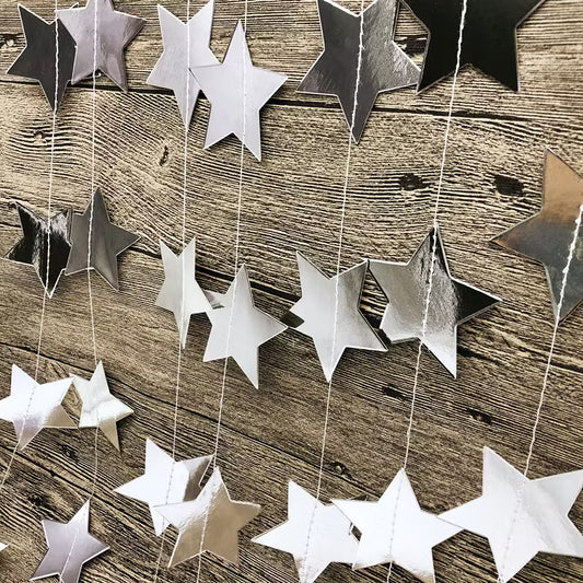 3 pcs Multi-Color Star Flag Set Silvery