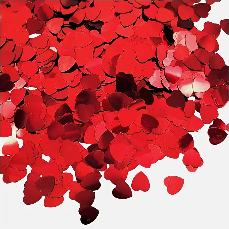Pure Red  Heart Glitter for Romantic Table top