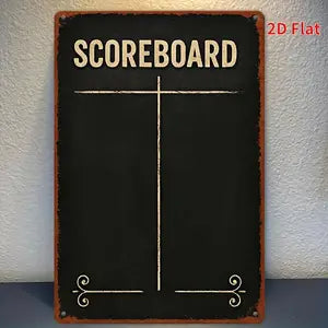1pc Vintage Metal Scoreboard