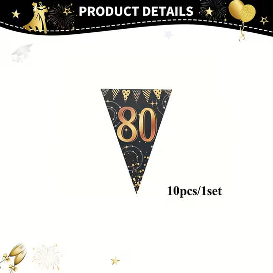 12pcs/1set, Black and Golden Theme (80)