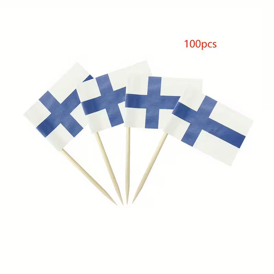 Wooden Finland Flag Toothpick