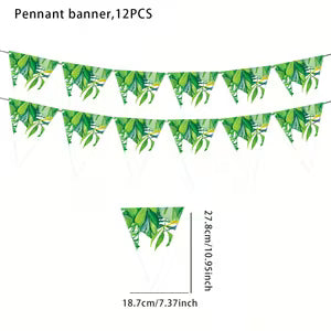 Tropical Leaf Triangle Flags – Botanical Party