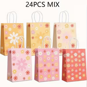 Large Bohemian Daisy Flower Gift Bags