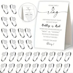 "Put a Ring On It" Bridal Shower Game: 50 Rings