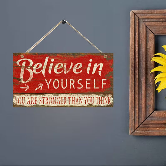 Vintage Wooden Inspirational Wall Decor Sign