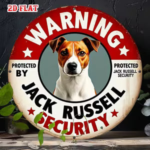 Round Vintage Wall Sign - Jack Russell Dog