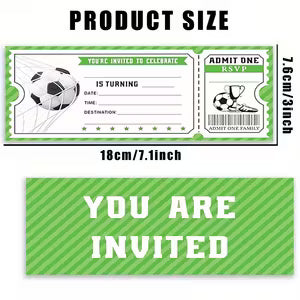 20pcs Football-Themed Birthday Invites