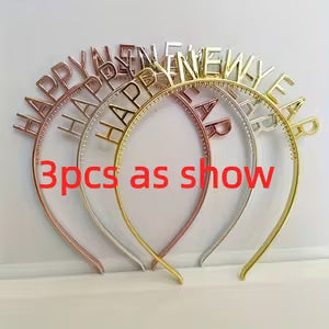 3pcs Happy New Year Headband