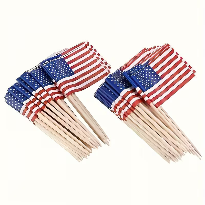 Wooden American Flag Toothpicks