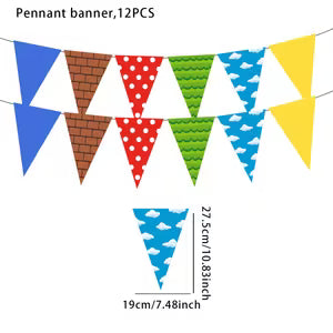 Blue Sky & White Clouds Triangle Flags