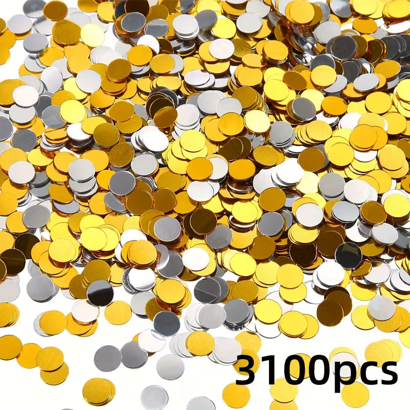 Colored Circular Plastic Confetti
