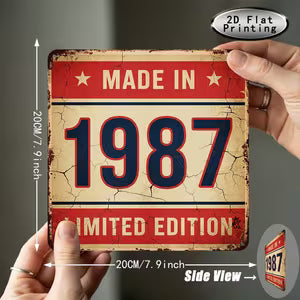 Vintage Metal Sign - Limited Edition 1987