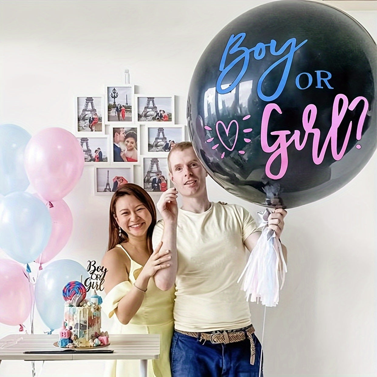 36" Gender Reveal Balloon & Confetti