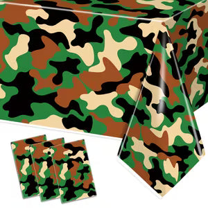 3pc Army Theme Birthday Tablecloth