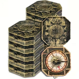 12pcs Antique Captain Mini Compass