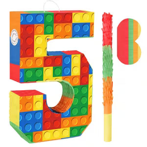 Lego Building Blocks 5th Pinata Stick & Blindfold