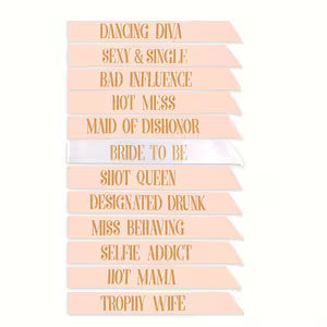 12 Bride & Bachelorette Sashes