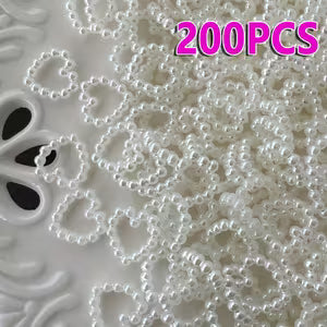Pearlescent Heart Acrylic Beads