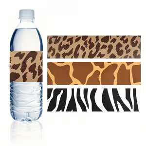 Jungle Safari Water Bottle Labels