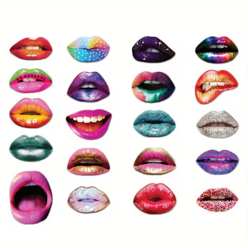 Funny Lip Photobooth Props - Mettalic Lips