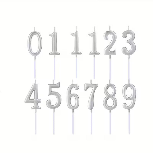 12pcs Silvery/Black/Golden Birthday Candles,