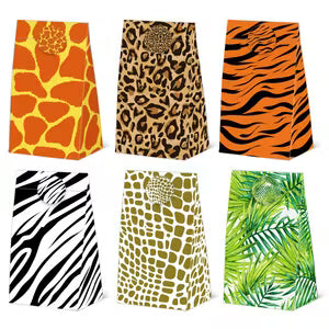 24pcs Jungle Safari Animal Print Treat Bags