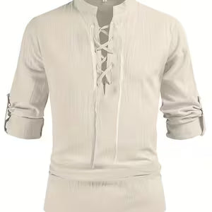 Men's Medieval Renaissance Shirt - Beige