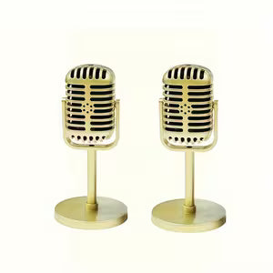 2pcs Retro Vintage Microphone Props