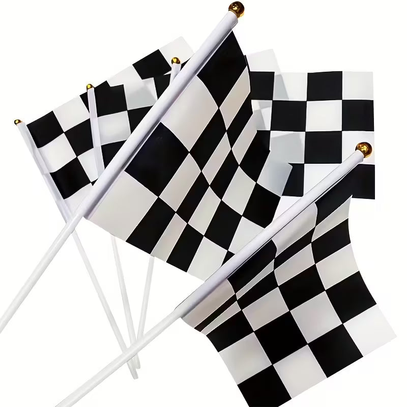 Black and White Checkered Racing Flags