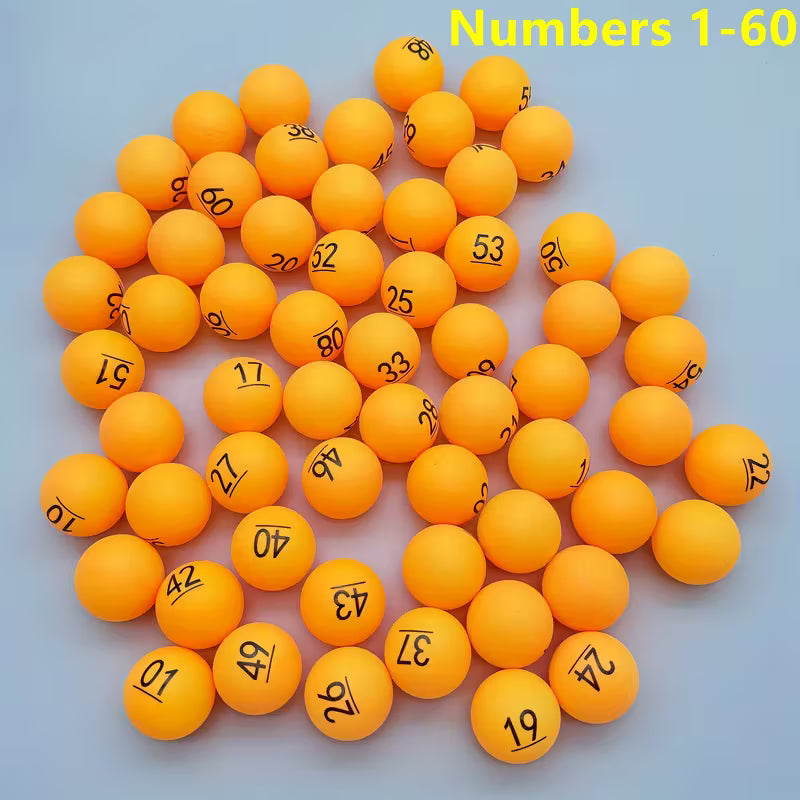 Yellow Plastic Number Balls – Fun Party & Game Accessories