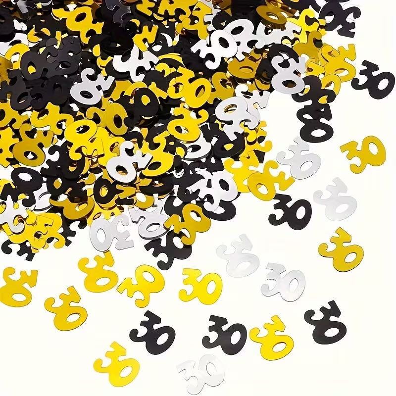 Plastic Number Confetti (30th)