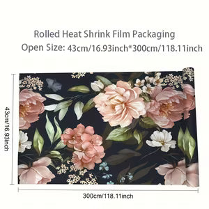 Peach Roses Double-Sided Wrapping Paper 43cm x 3m