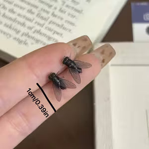 Realistic Fly Earrings -Gothic Insect