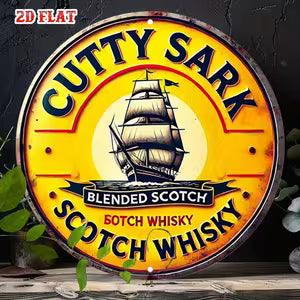 Round Vintage Wall Sign -  Cutty Sark Nautical & Whisky