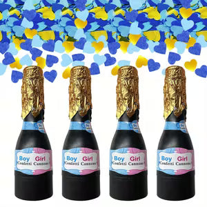 Blue Gender Reveal Confetti Poppers - Champagne