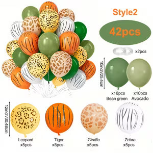 Jungle Safari Animal Print Latex Balloons