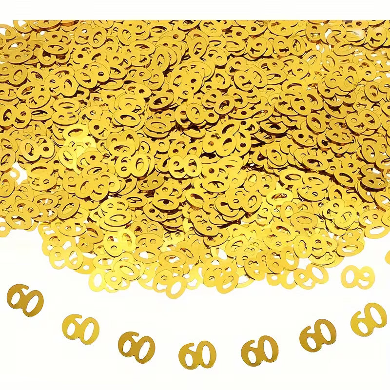 Elegant Golden Glitter Confetti ( 60th Birthday)