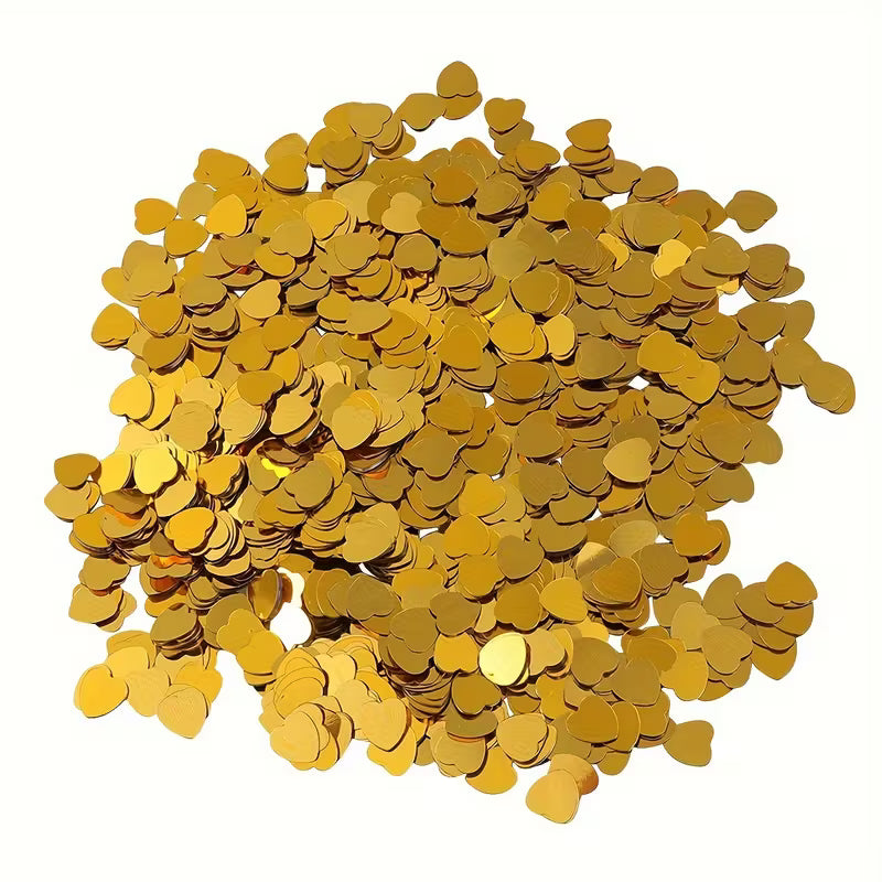 Golden Heart Glitter for Romantic Tabletop