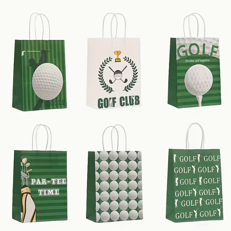 12pcs Golf-Themed Paper Bags