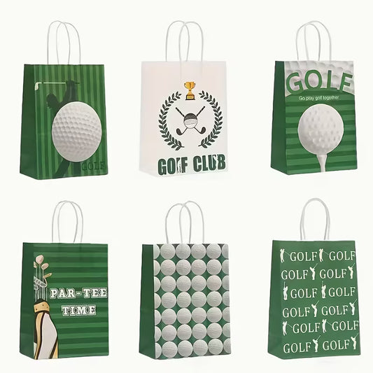 12pcs Golf-Themed Paper Bags