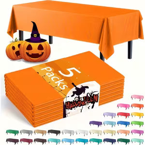 5pcs Extra-Long Tablecloths – Orange