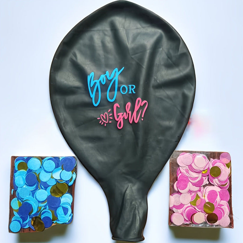 36" Gender Reveal Balloon & Confetti