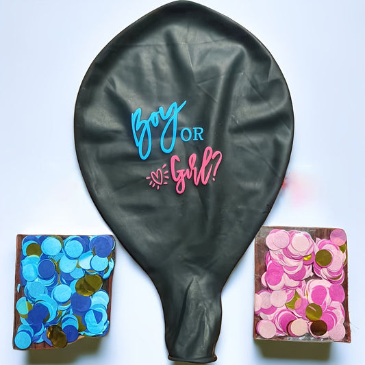 36" Gender Reveal Balloon & Confetti