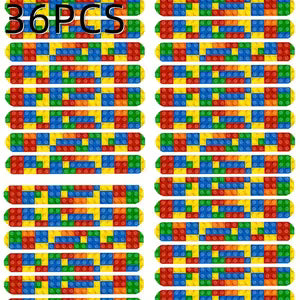 Colorful Lego Brick Pattern Bracelets