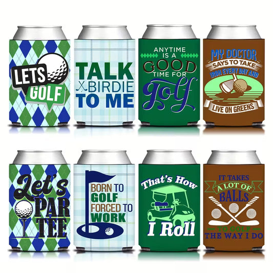 12-Pack Golf-Themed Can Cooler Sleeves