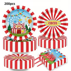 Circus Carnival Party Tableware Set