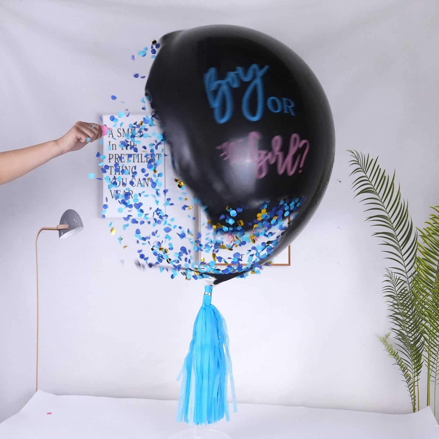 36" Gender Reveal Balloon & Confetti