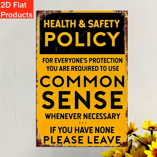 Vintage Health & Safety Policy Sign