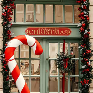 1pc Festive Red/Golden "A Very Merry Christmas" Sign, 101.07x18.52 cm Metal Hanging Door Decor, No Electricity Needed, Holiday Wall Accent for Xmas Celebrations Word (Red/Golden / Iron)