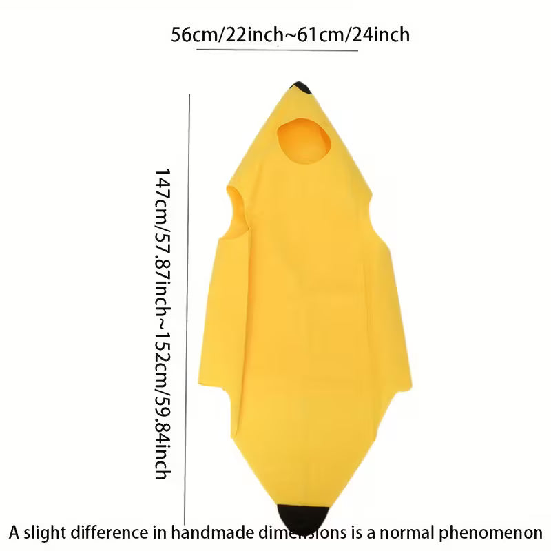 Adult Banana Costume – Fun Polyester Fancy Dress Outfit